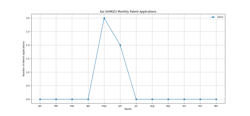 Kai SHIMIZU Monthly Patent Applications.png