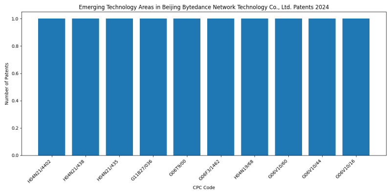 Beijing Bytedance Network Technology Co., Ltd. Top Emerging Technology Areas 2024 - Up to June 2024