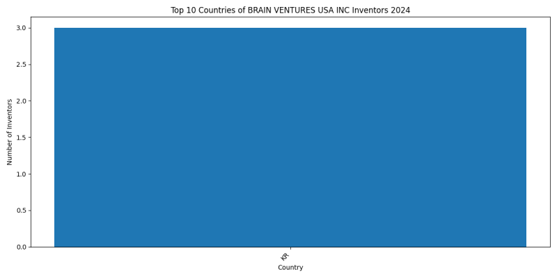 BRAIN VENTURES USA INC Inventor Countries 2024 - Up to June 2024