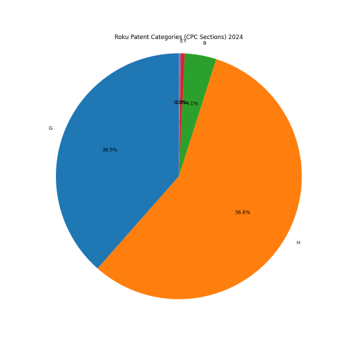 Roku Patent Categories 2024 - Up to June 2024