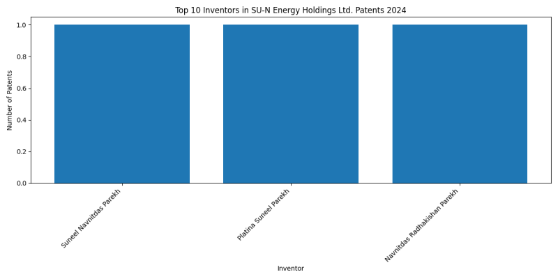 SU-N Energy Holdings Ltd. Top Inventors 2024 - Up to June 2024