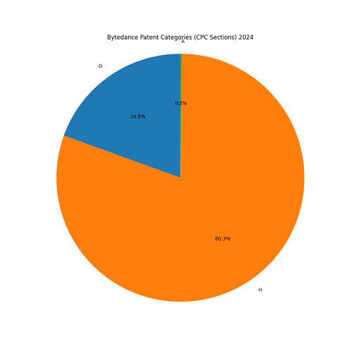 Bytedance Patent Categories 2024 - Up to June 2024