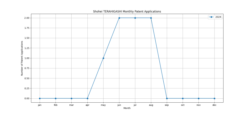 Shohei TERAHIGASHI Monthly Patent Applications.png